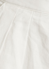 Joie - Wilmont cropped pleated cotton and linen-blend tapered pants - White - US 8