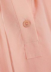 Joie - Yerba pintucked silk-crepe blouse - Pink - XXS