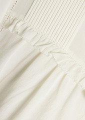 Joie - Yerba pintucked silk-crepe blouse - White - M