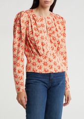 Joie Bailey Floral Print Top in Vibrant Red Multi at Nordstrom Rack