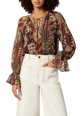 Joie Cecarina Batik Print Silk Blouse