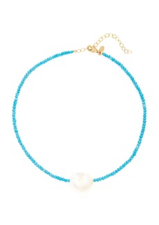 Joie DiGiovanni - Gold-Filled; Turquoise and Pearl Necklace - Blue - OS - Moda Operandi - Gifts For Her