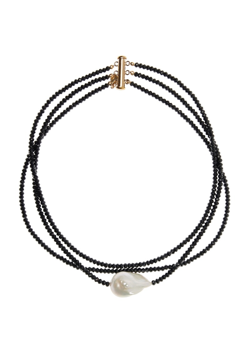 Joie DiGiovanni - Pearl; Spinel Gold-Filled Choker - Black - OS - Moda Operandi - Gifts For Her