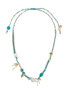 Joie DiGiovanni - Sand Knotted Silk Turquoise; And Pearl Necklace - Multi - OS - Moda Operandi - Gifts For Her