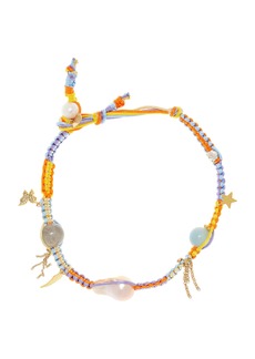 Joie DiGiovanni - Summer Dream Knotted Silk 18K Yellow Gold Multi-Stone Necklace - Multi - OS - Moda Operandi - Gifts For Her