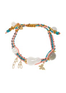 Joie DiGiovanni - Tropical Mermaid Knotted Silk 18K Yellow Gold Multi-Stone Bracelet - Multi - OS - Moda Operandi - Gifts For Her