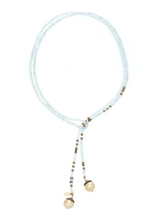 Joie DiGiovanni - 14K Gold; Aquamarine; Pyrite and Pearl Necklace - Multi - OS - Moda Operandi - Gifts For Her