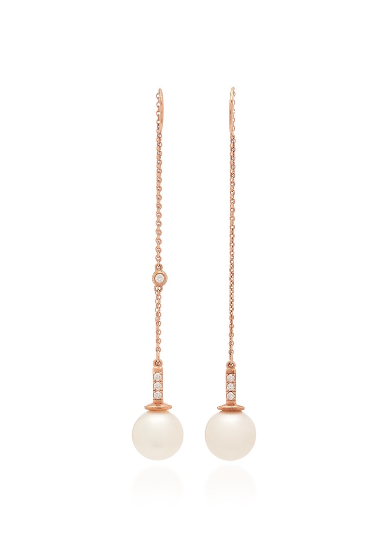 Joie DiGiovanni - 14K Gold; Diamond and Pearl Earrings - Gold - OS - Moda Operandi - Gifts For Her