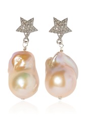 Joie DiGiovanni Diamond And Pearl Drop Earrings