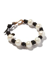 Joie DiGiovanni Pearl And Knotted Leather Bracelet