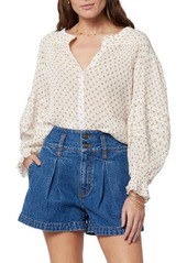 Joie Harlow Textured Cotton Button-Up Blouse