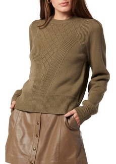 Joie Iena Pointelle Crewneck Wool Sweater