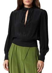 Joie Lyanes Balloon Sleeve Silk Blouse