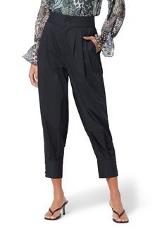 Joie Lyla Button Cuff Crop Cotton Pants in Caviar at Nordstrom Rack