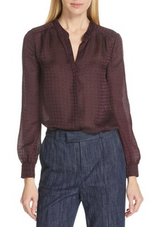 Joie Mintee Houndstooth Check Blouse
