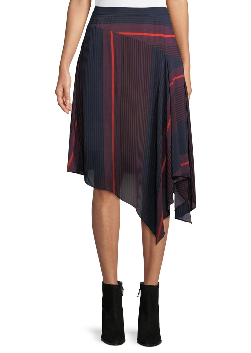 Joie Moni Striped Asymmetric Midi Skirt