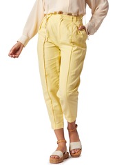 Joie Nat Cotton & Linen Crop Pants in Dusky Citron at Nordstrom Rack