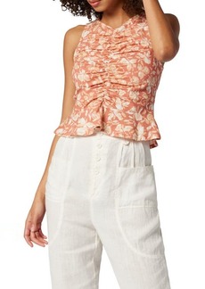 Joie Quinn Floral Ruched Crop Tank