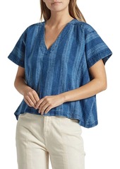 Joie Theola Stripe Linen & Cotton Top