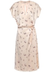 Joie Woman Bethwyn B Printed Silk-charmeuse Wrap Dress Blush