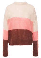 Joie Woman Color-block Wool-blend Bouclé Sweater Multicolor