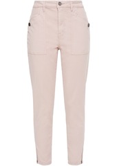 Joie Woman Keena Cropped High-rise Skinny Jeans Pastel Pink