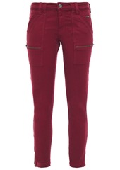 Joie Woman Zip-detailed Mid-rise Skinny Jeans Crimson
