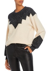 Joie Zinca Color-Blocked Wool-Blend Sweater