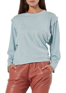 Joie Lancer Cotton Long Sleeve Top In Gray Mist