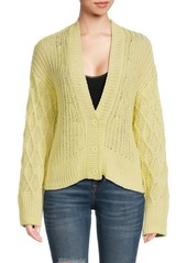 Joie Lattice Linen Blend Cardigan