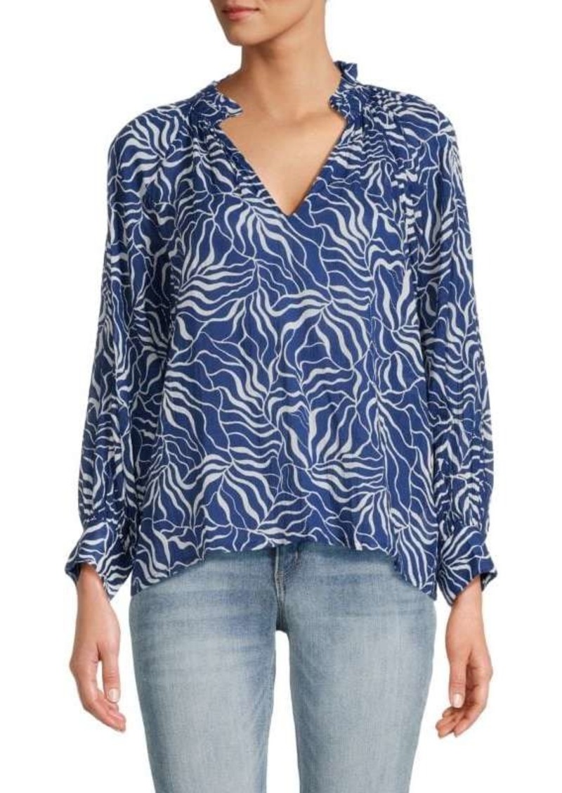 Joie Stow Printed Cotton Blouse