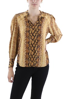 Joie Talin Womens Snake Print Button-Down Blouse