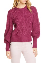 Women's Joie Bia Blouson Sleeve Cable Sweater