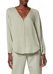 Joie Shariana V-Neck Silk Blouse in Faded Cactus at Nordstrom