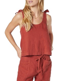 Joie Womens Linen Cropped Pullover Top