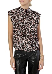 Joie Wright Print Pleated Blouse