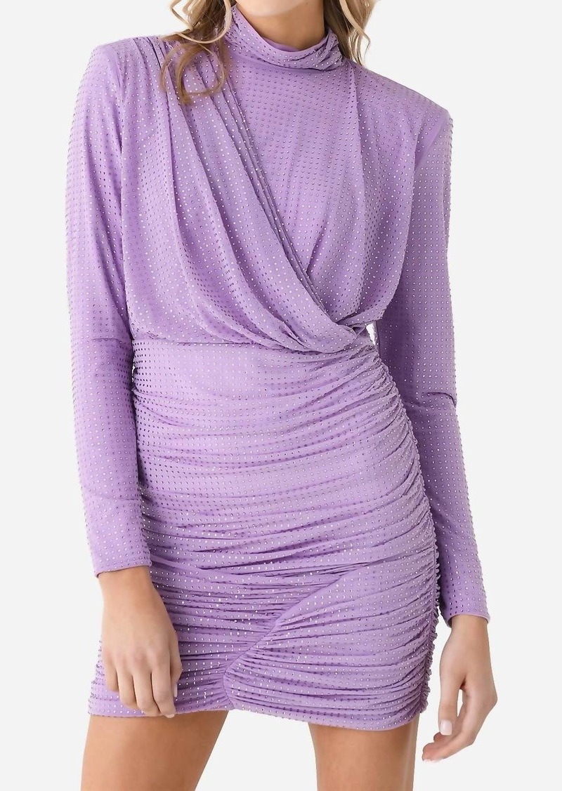 Jonathan Simkhai Abrah Mock Neck Mini Dress In Lavender