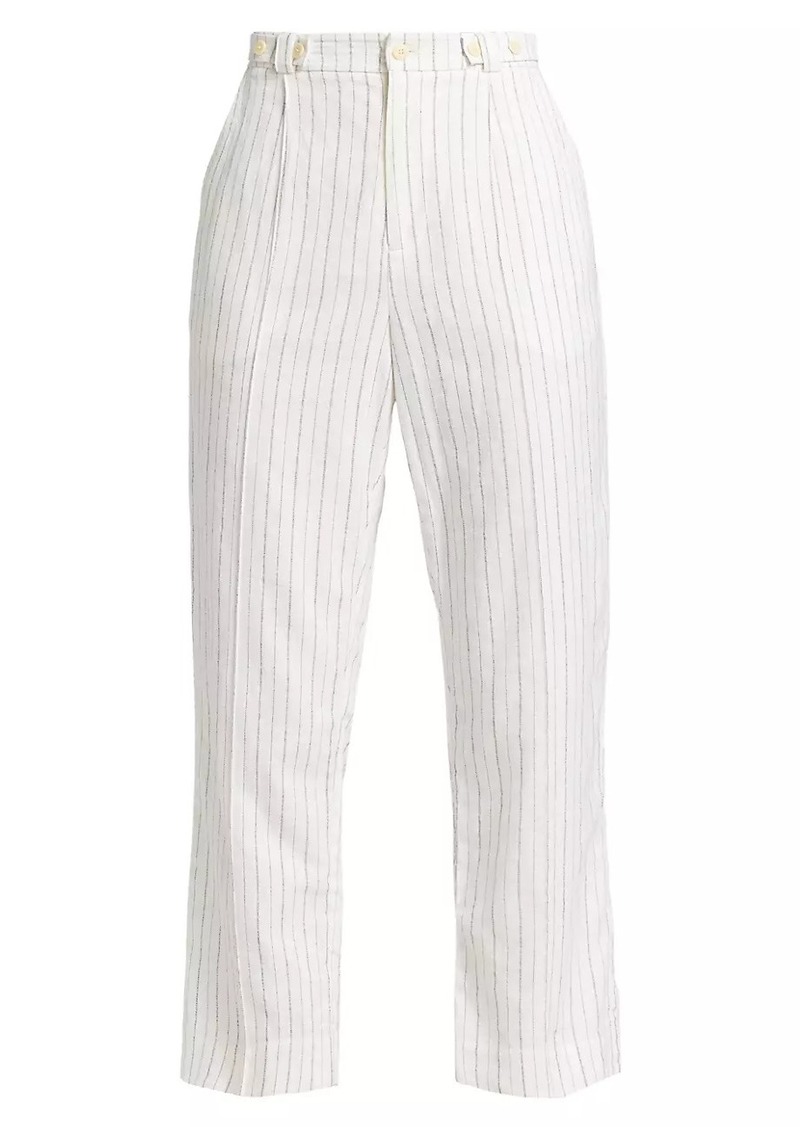 Jonathan Simkhai Atlas Striped Linen Cropped Pants