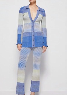 Jonathan Simkhai Bianca Cardigan In Cobalt Space Dye