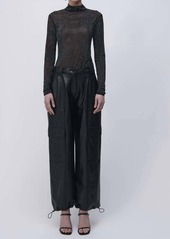 Jonathan Simkhai Desirae Long Sleeve Top In Black