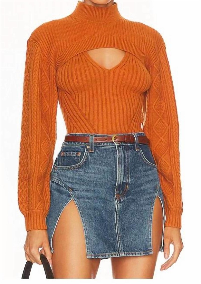 Jonathan Simkhai Elkie Turtleneck Top In Penny