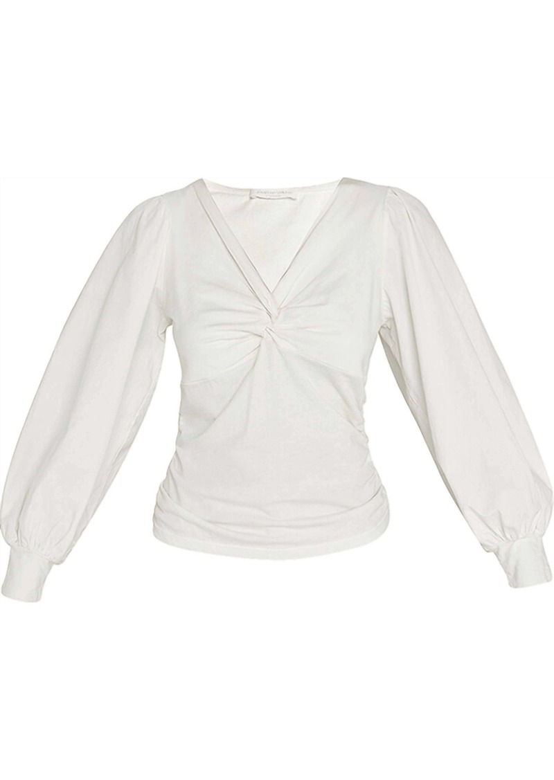 Jonathan Simkhai Hanna Twist Front Top In White