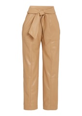 Jonathan Simkhai - Women's Tessa Tie-Detail Vegan Leather Pants - Brown - Moda Operandi