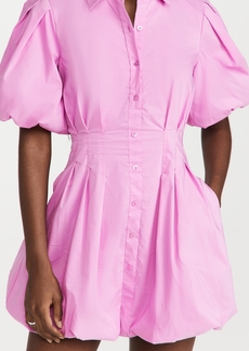 Jonathan Simkhai Cleo Pleated Poplin Mini Dress