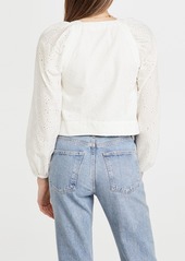 Jonathan Simkhai Clover Broderie Anglaise Square Neck Top