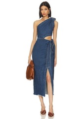 JONATHAN SIMKHAI STANDARD Doran Denim Midi Dress