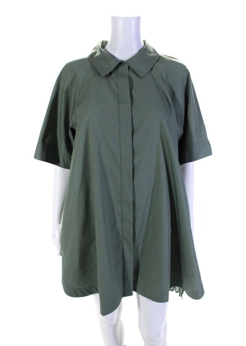 Jonathan Simkhai Women's Button Front Shirt Dress Green