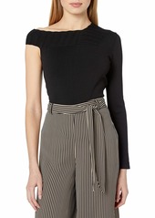 Jonathan Simkhai Women's Scallop Asymmetric Knit Top