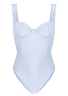 Jonathan Simkhai Kyle Bustier One Piece In Marina Blue