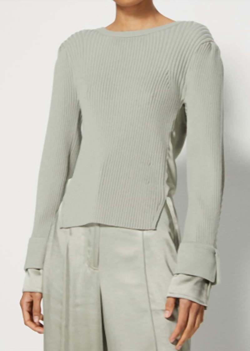 Jonathan Simkhai Leia Leisure Sweater In Sage